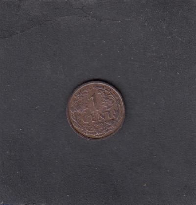 Beschrijving: 1 Cent WILHELMINA 